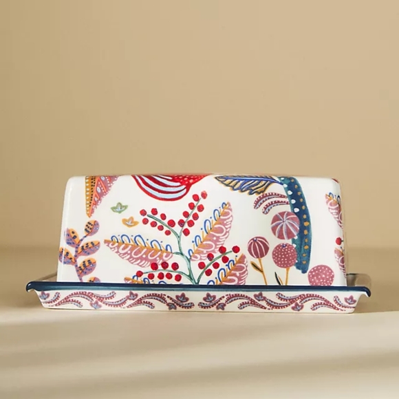 Anthropologie Kitchen Nwt Anthro Folkloric Butter Dish Poshmark